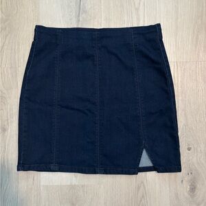 Free People Blue Pencil Mini Skirt with Slit